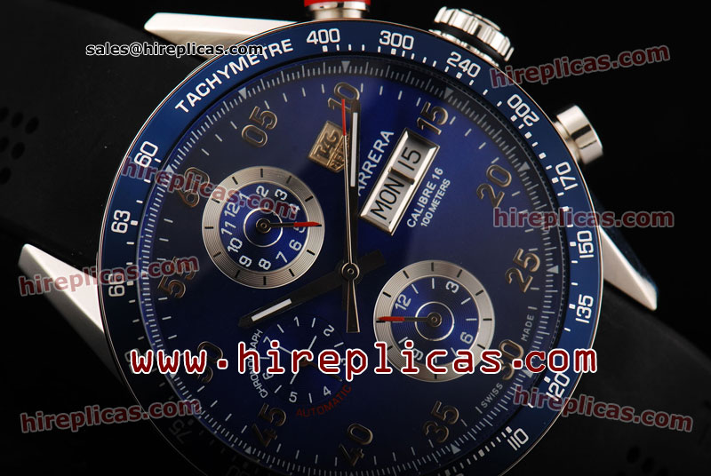 Buy Cheap Tag Heuer Carrera Calibre 16 7750 Coating CV2A11.FC6183 Asia Automatic Steel Blue Dial