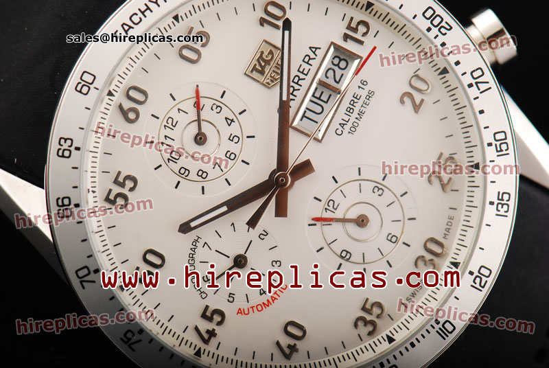 Buy Cheap Tag Heuer Carrera Calibre 16 7750 Coating CV2A11.FT6005 Asia Automatic Steel White Dial