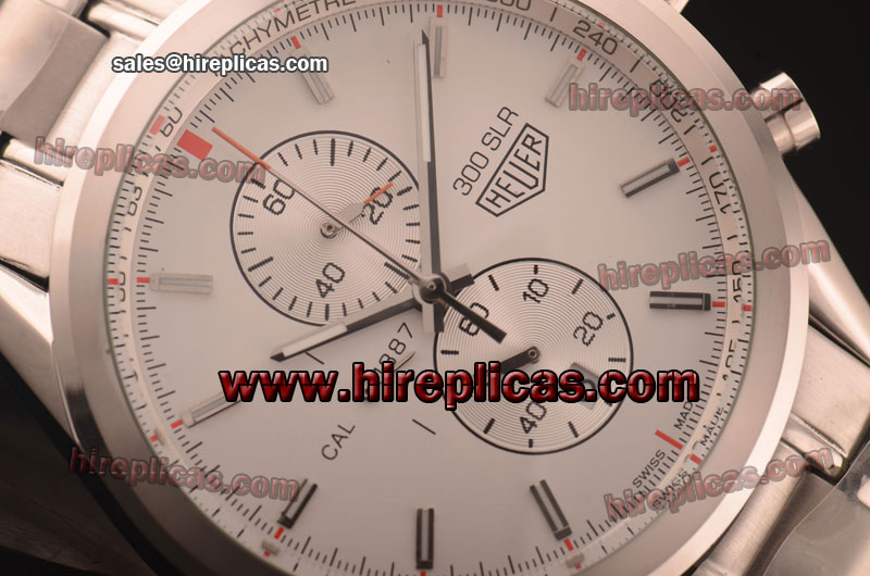 Exquisite Tag Heuer Carrera 1887 Chrono CAS2150.FC6299 Japanese Quartz Steel White Dial