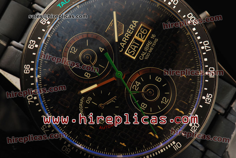 Special Top Tag Heuer Carrera Calibre 16 Chrono CV2A10.FC6240 Asia Automatic PVD Black Dial