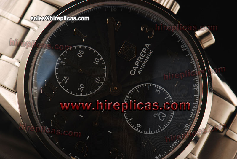 Luxury discount Sophisticated Tag Heuer Carrera 1887 Chrono CAS2110.BA0730 Swiss Valjoux 7750 Automatic Steel Black Dial