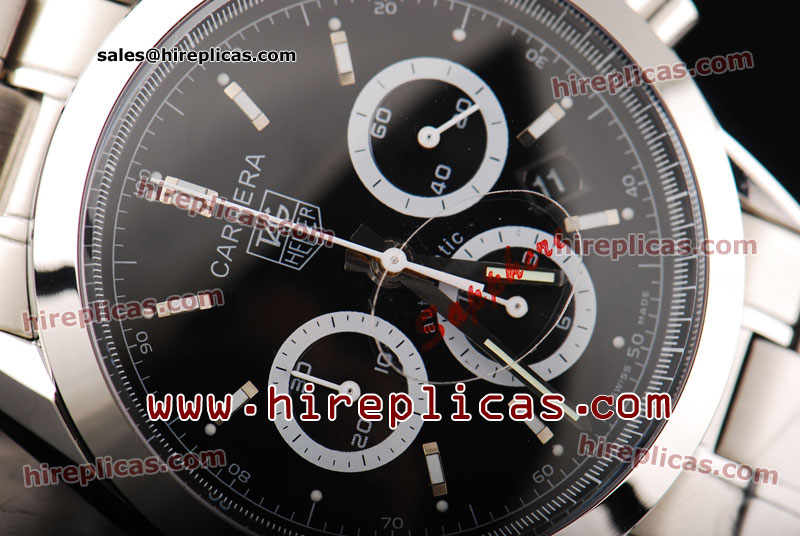 Best Luxury Fashion Tag Heuer Carrera Calibre 16 Chrono CV2010.BA0794 Swiss Valjoux 7750 Automatic Steel Black Dial