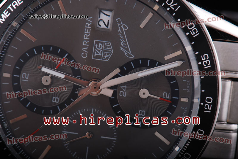 Good Classic Tag Heuer Carrera Calibre 16 Chrono CV2010.BA0794 Swiss Valjoux 7750 Automatic Steel Grey Dial