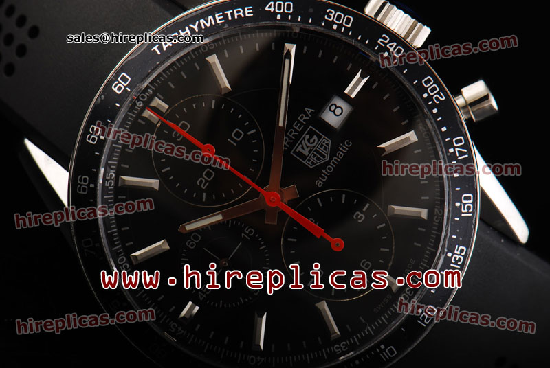 Best quality Pretty Tag Heuer Carrera Calibre 16 Chrono CV2010.FT6007 Swiss Valjoux 7750 Automatic Steel Black Dial