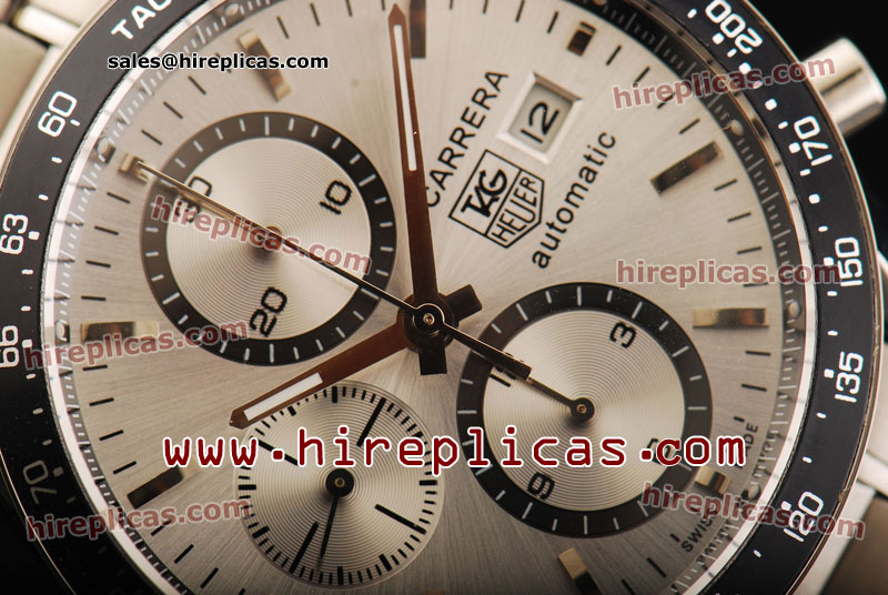 Stylish Tag Heuer Carrera Calibre 16 Chrono CV2017.BA0786 Swiss Valjoux 7750 Automatic Steel Silver Dial