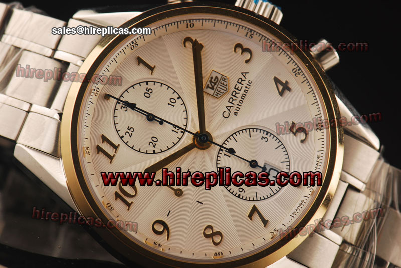 High quality Tag Heuer Carrera Calibre 16 Heritage Chrono CAS2150.FC6291 Swiss Valjoux 7750 Automatic Steel White Dial