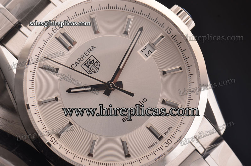 Luxury discount Tag Heuer Carrera Calibre 5 WV211A.BA0787 Asia 2892 Automatic Steel White Dial UK