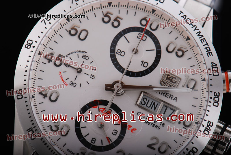 Fashion Sophisticated Tag Heuer Carrera Day Date Calibre 16 Chrono CV2A11.BA0796 Swiss Valjoux 7750 Automatic Steel White Dial