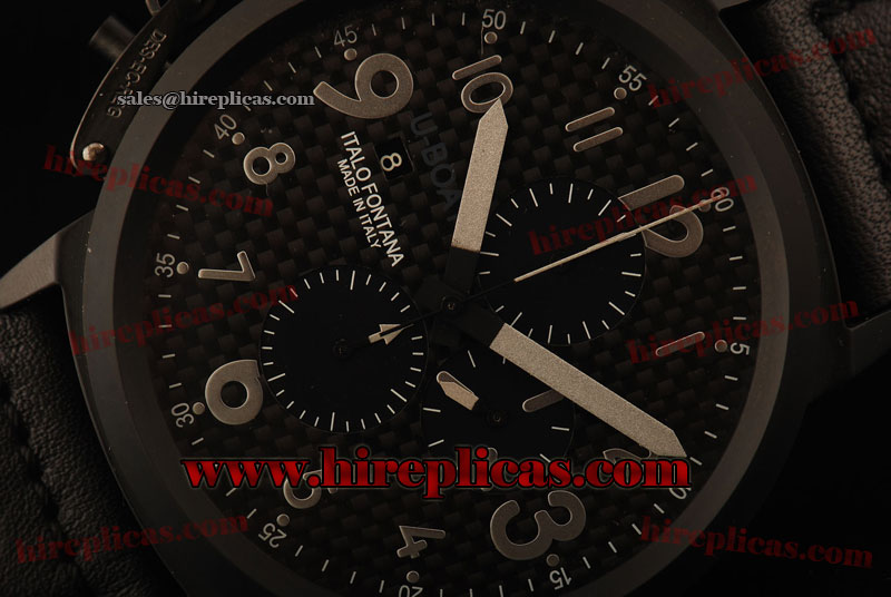 Cheapest Replica U-Boat Flightdeck 1959 Swiss Valjoux 7750 Automatic PVD Black Carbon Fibre Dial