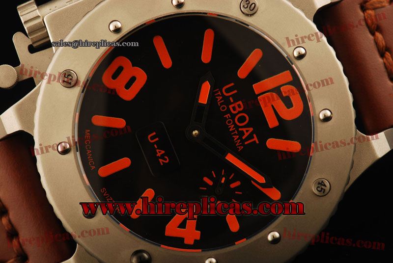 Exquisite Special U-Boat Limited Edition U-42 6157 Automatic Steel Black Dial Red Markers
