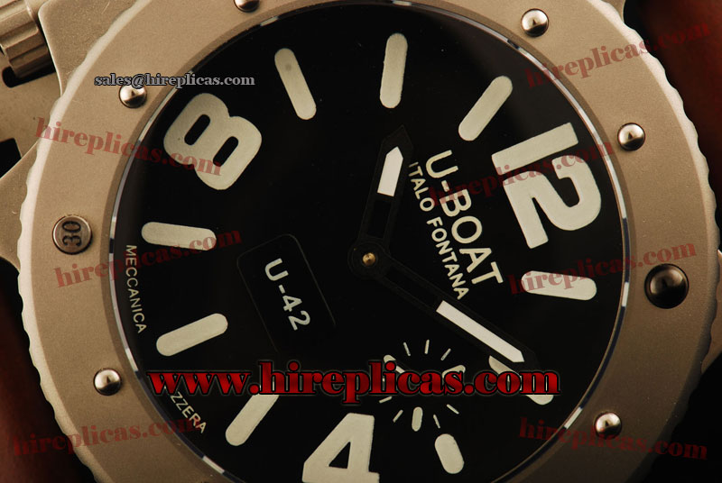 Fake Classic Pretty U-Boat Limited Edition U-42 6157 Automatic Steel Black Dial White Markers