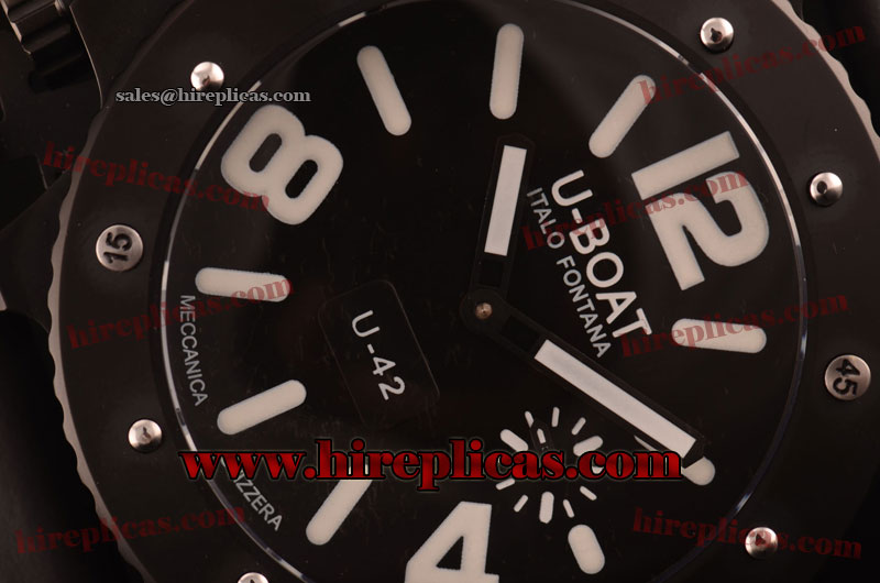 Graceful U-Boat Limited Edition U-42 6157 Asia 6497 Manual Winding PVD Black Dial White Markers
