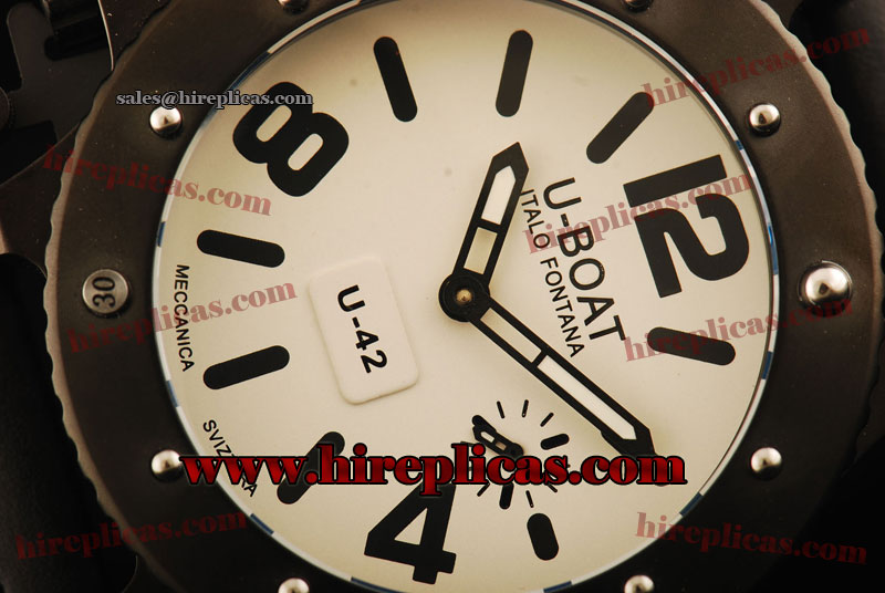 Designer U-Boat Limited Edition U-42 6475 Automatic PVD White Dial Black Markers