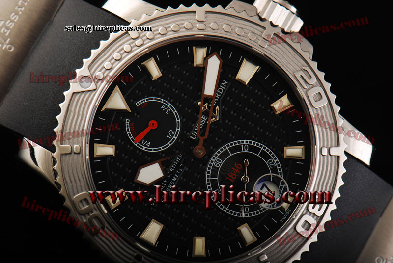 Special Top Fashion Ulysse Nardin Maxi Marine 263-55-3/92 Asia Automatic Steel Black Dial Stick Markers