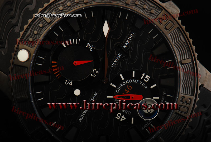 Charming Ulysse Nardin Maxi Marine Diver Limited Edition 260-32/3A Asia Automatic PVD Black Dial