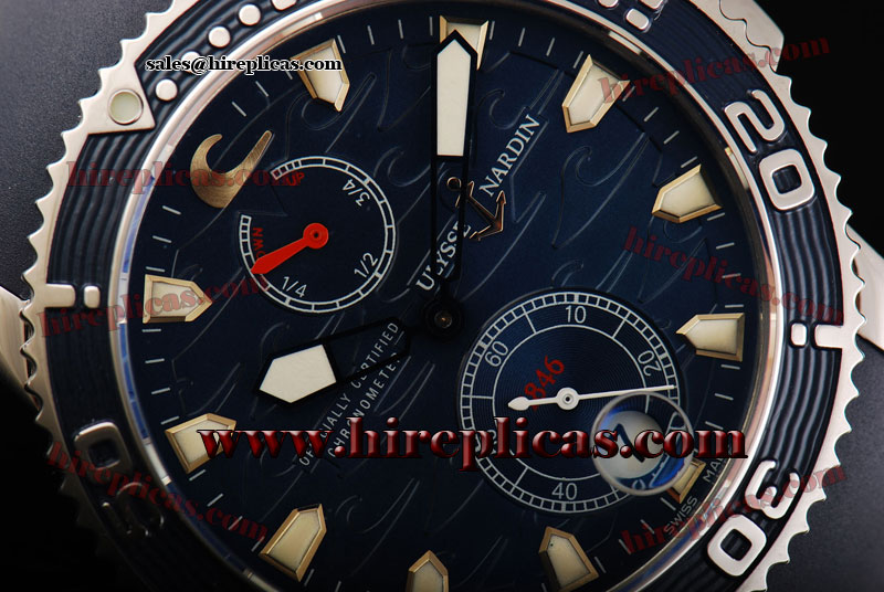Luxury knockoff Sophisticated Ulysse Nardin Maxi Marine Diver Limited Edition 263-55-3/92 Asia Automatic Steel Black Dial