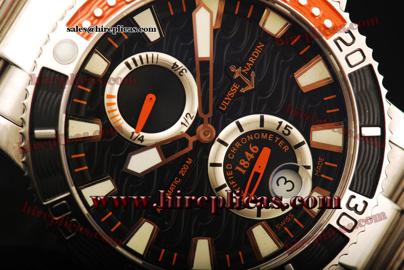 Unique Ulysse Nardin Maxi Marine Diver Limited Edition 263-55-3/92 Asia Automatic Steel Black Dial White Markers