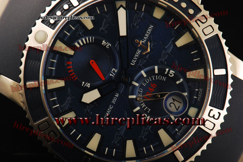 discount Fashion Best Ulysse Nardin Maxi Marine Diver Limited Edition 263-55-3/92 Asia Automatic Steel Blue Dial