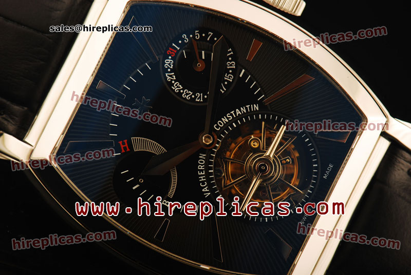High quality Best Vacheron Constantin Malte 47400-000G-9100-TBKA Swiss Toubillon Manual Winding Steel Black Dial