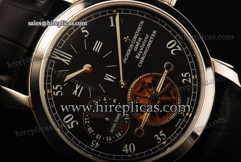 Exquisite Vacheron Constantin Malte 47400/000R-9142 Tourbillon Asia Automatic Steel Black Dial