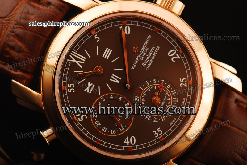 Exquisite Vacheron Constantin Malte 80172/000R-9334 Asia Automatic Rose Gold Brown Dial