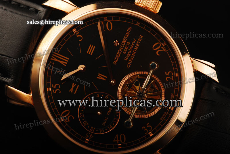 Best quality Vacheron Constantin Malte 80172/000R-9340 Tourbillon Asia Automatic Rose Gold Black Dial