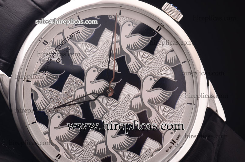 Charming Modern Vacheron Constantin Metiers dArt 88172/000P-94980 Swiss Quartz Steel Flying Pigeon Dial