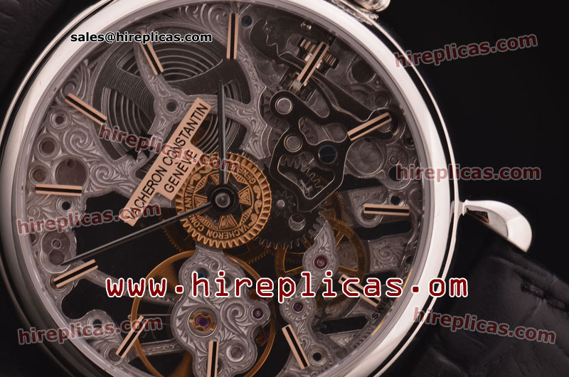 Best Luxury Vacheron Constantin Patrimony 30030/000P-8200 Swiss Manual Winding Steel Skeleton Dial
