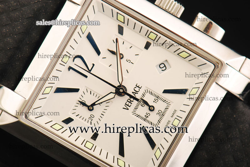 Best Versace Character Tonneau Chrono FLC99D009S009 Swiss Quartz Steel White Dial