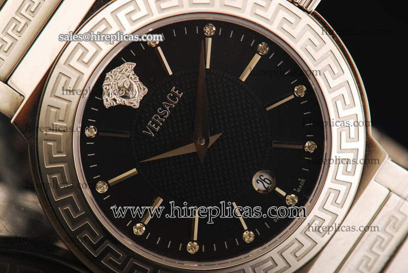 Best Price Beautiful Versace Diver Chrono 15A99D001 S099 Swiss Quartz Steel Black Dial